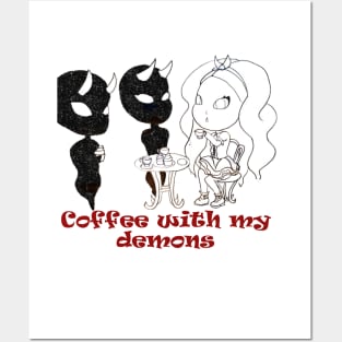 coffee with my demons Posters and Art